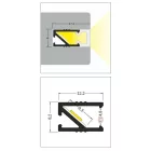 StrongLumio LED profil HI8, eloxált alumínium, 4m
