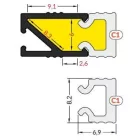 StrongLumio LED profil HI8, eloxált alumínium, 4m