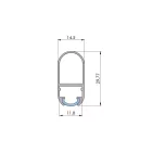 STRONG LED profil Rail 2m ezüst elox