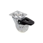 StrongCastors kerék TOP, 50 mm, átlátszó, fékkel
