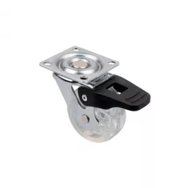 StrongCastors kerék TOP, 50 mm, átlátszó, fékkel