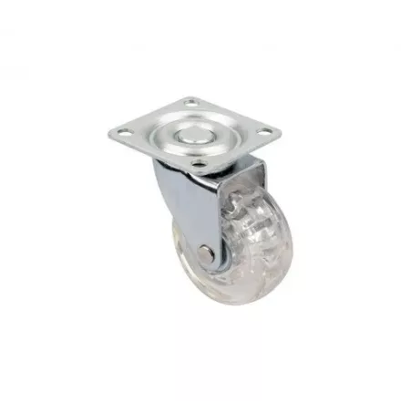 StrongCastors kerék TOP-E, átm. 50 mm, átlátszó sötét, fék nélkül