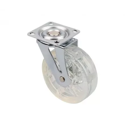 StrongCastors kerék TOP, 75 mm, átlátszó, fék nélkül
