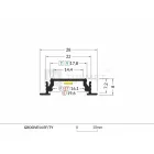 StrongLumio LED Groove 14 eloxált 2000mm-es profil
