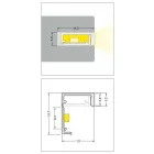 StrongLumio profil LED Slash8 műanyag tejes 4000mm