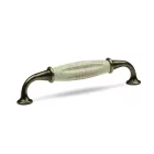TULIP fogantyú Country 128-sötét bronz/porcelán repedezett