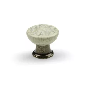 TULIP Bútorgomb Country óbronz/porcelán bézs repedezett