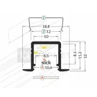 StrongLumio LED profil Smart-In10, eloxált alumínium, 3m