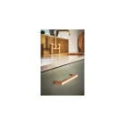 Fogantyú Furnipart SQUARE 10  128mm, alumínium, csiszolt sárgaréz
