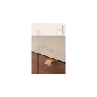 Fogantyú Furnipart BENCH   20mm, alumínium, csiszolt sárgaréz