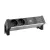 BACHMANN 937.134 Desk 2, alu fekete, 2x230V, 2x USB-A töltő
