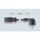 BACHMANN 937.134 Desk 2, alu fekete, 2x230V, 2x USB-A töltő