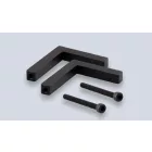 BACHMANN 937.134 Desk 2, alu fekete, 2x230V, 2x USB-A töltő