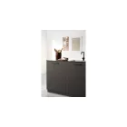 Fogantyú Furnipart SPACE  128mm, alumínium, fekete