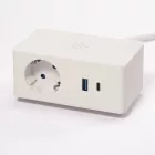VersaQ HUB 1x 230V, 1x RJ45, USB A+C 5V, 1x HDMI, Qi töltő, fehér, Schuko