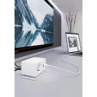 VersaQ HUB 1x 230V, 1x RJ45, USB A+C 5V, 1x HDMI, Qi töltő, fehér, Schuko