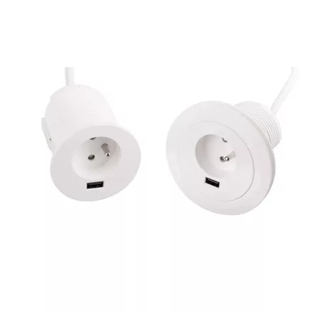 VersaTag 1x 230V, 1x USB-A, fehér