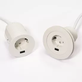 VersaTag 1x 230V, 1x USB-A, fehér, Schuko