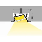 TM-profil LED Diagonal 14 alu fekete 1000mm