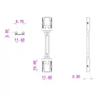 StrongLumio gyorscsatlakozó,  kettő 10mm fehér LED szalag csatlakozásához,150mm