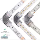 StrongLumio gyorscsatlakozó RGB LED szalaghoz 10mm - "L" alak, 4 PIN