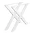 STRONG asztallábazat X, 710x780, fehér