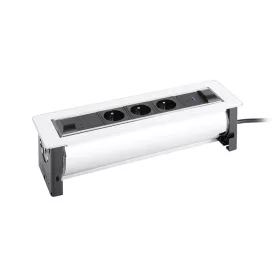 VersaTurn 3x 230V, 1x USB A/C 5V, fehér üveg