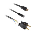VersaTurn 2x 230V, 1x USB A/C 5V, 1x RJ45, HDMI, nemesacél felület