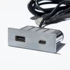 VersaPick, 1x USB A/C, téglalap alakú, rozsdamentes acél