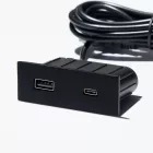 VersaPick, 1x USB A/C, téglalap alakú, fekete matt
