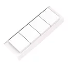 GOLLINUCCI Fürdőszobai fiók rendező doboz, 450mm mély fiókba, fehér