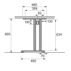 HETTICH 9280583 összekötő láb C aluminium finiš