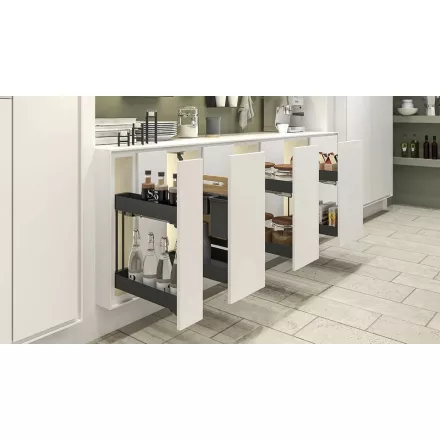 KES 002140 K-Line dupla kosár 150mm 90° 3D antracit