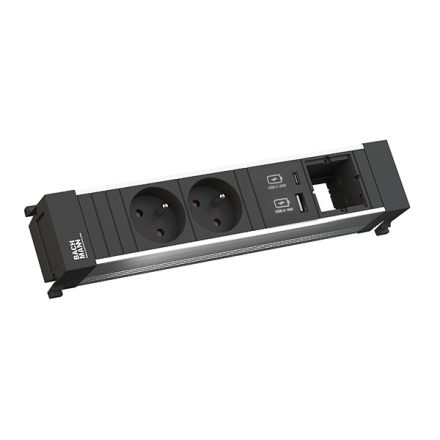 BACHMANN 916.528 dugaszolóegység 2x 230V + USB A/C 22W + 1x ingyenes m