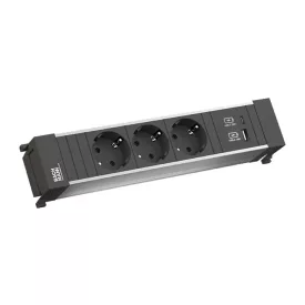   BACHMANN 916.502 alkatrész 3x 230V schuko + USB A/C 22W csatlakozóegység