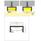 StrongLumio profil LED Begton 12 alu elox 4000mm
