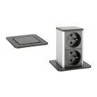 STRONG PowerUp konnektor, 2x230V, Fekete, FR