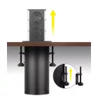 STRONG PowerUp konnektor, 2x230V, Fekete, Schuko