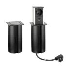 STRONG PowerUp konnektor, 1x230V, USB A/C töltó, Fekete, FR