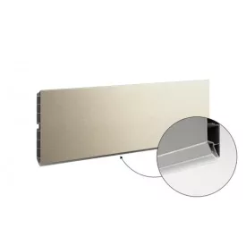   SCILM szokli lábazati takaró előlap 100 mm (4m), csiszolt rozsdamentes acél