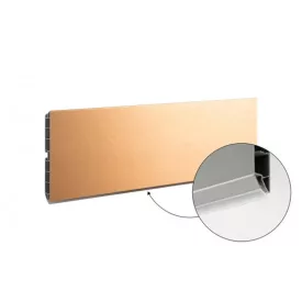   SCILM szokli lábazati takaró előlap 120 mm (4m), csiszolt réz