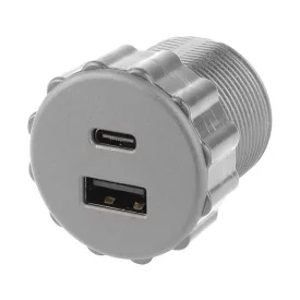   StrongPower USB töltő, 2 x töltő kimenet, 35 mm átmérőjű, ezüst