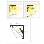 TM-profil LED Cabi12 E alu fekete 3000mm