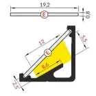 TM-profil LED Cabi12 E alu fekete 3000mm