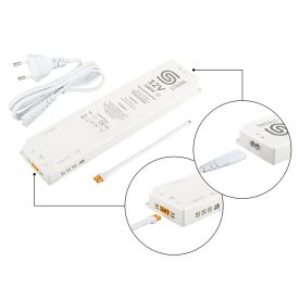   StrongLumio Transzformátor 12V - 100W (8x mini csatlakozó + 1x 3PIN érzékelő)