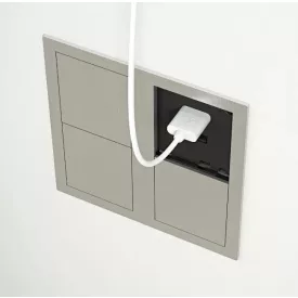   VersaHit Dual 1x 230V, USB A+C 5V broušený hliník, Francouzká