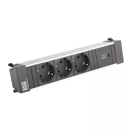 BACHMANN 916.506 zásuvková jednotka 3x 230V schuko + USB C 30W