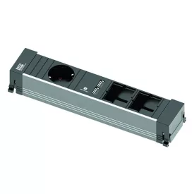   BACHMANN 916.0041 zásuvková jednotka 1x 230V schuko+ USB A/A+ 2x volný modul