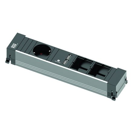 BACHMANN 916.0041 zásuvková jednotka 1x 230V schuko+ USB A/A+ 2x volný modul