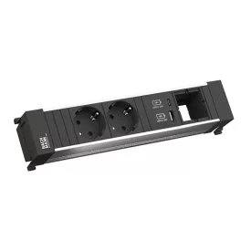   BACHMANN 916.504 zásuvková jednotka 2x 230V schuko+ USB A/C+ 1x volný modul